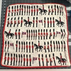 Boden Soldier Red Polka Dot Reversible Linen Pillow Sham 18 X 18 In. Square